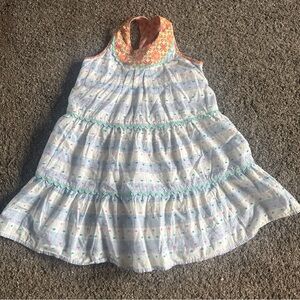 Matilda Jane White & Blue Dotted Sundress Label with Script Logo
